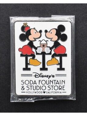 Disney DSF Soda Fountain and Studio Store Logo Mickey and Minnie LE 300 Pin (C7)